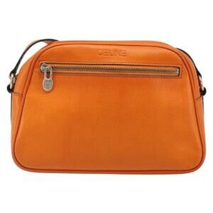 Celine Leather Shoulder Bag Orange